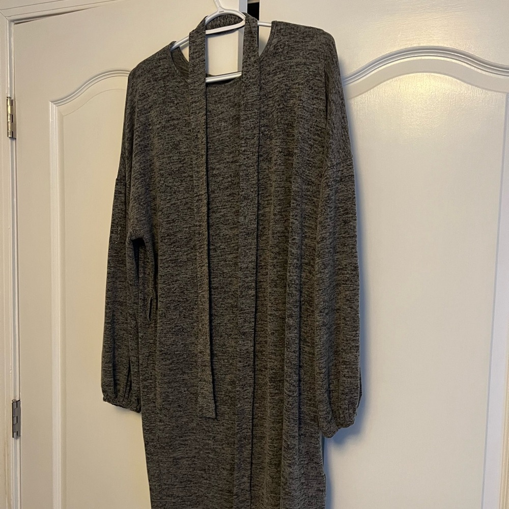 Cupshe Charcoal Women's Cowl Neck Sweater Dress